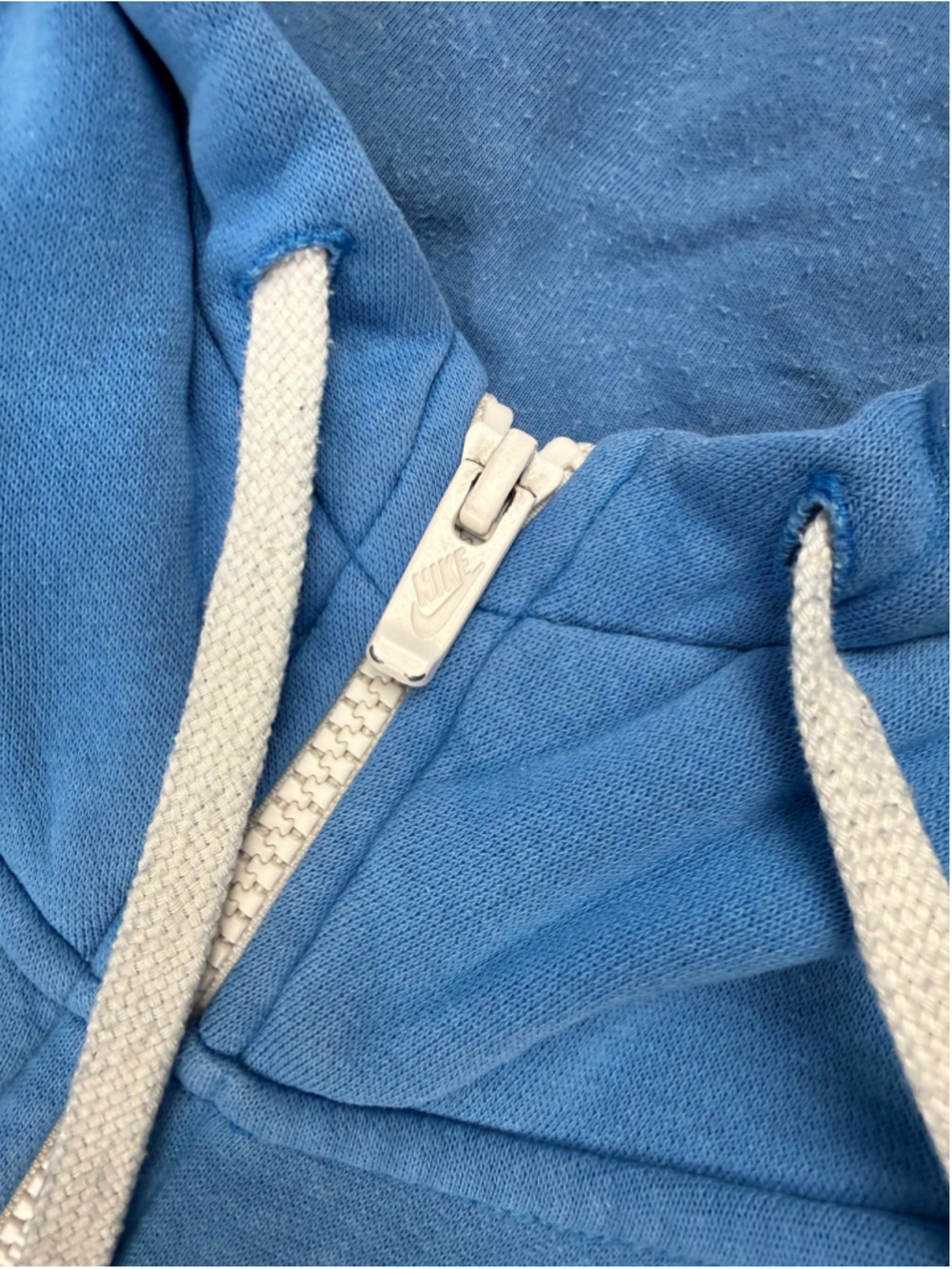 VTG Y2K Nike Hoodie sweatshirt Colorblock NSW Club Half-zip Blue Green Men Sz XL - Picture 4 of 10